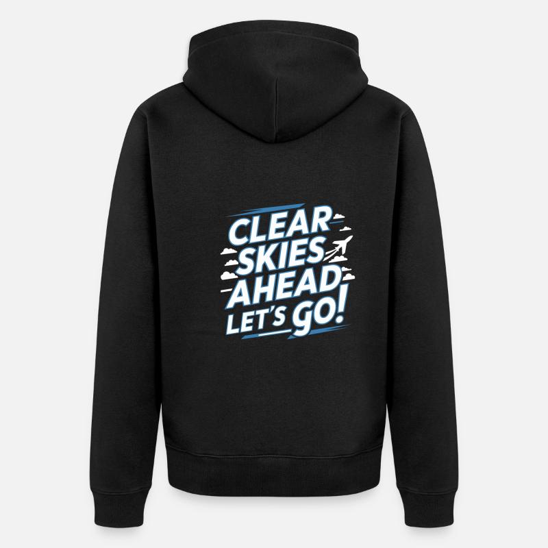 Air Traffic Controller Aircraft Flight Service - Unisex Premium Bio Zip Hoodie - Schwarz