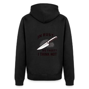 Knife Collector Knife Collection Hunting Fishing - Unisex Premium Bio Zip Hoodie - Schwarz - Hinten - Nico (187cm)