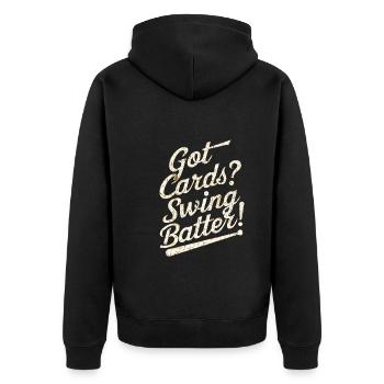 Cartes de baseball Joueur de baseball Fan de baseball Cadeau - Veste à capuche bio Premium Unisexe - noir - Dos - Nico (187cm)