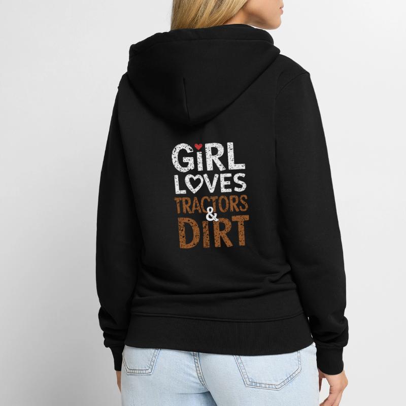 Tractor Pulling Tractor Pulling Tractor Power Farm Unisex Premium Bio Zip Hoodie