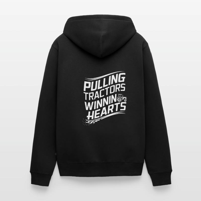 Tractor Pulling Tractor Pulling Tractor Power Farm Unisex Premium Bio Zip Hoodie