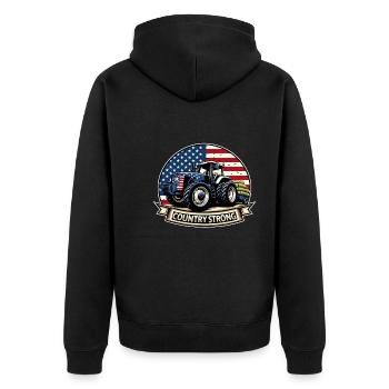 Tracteur tirant Tracteur Tracteur Tracteur Ferme Électrique - Veste à capuche bio Premium Unisexe - noir - Dos - Nico (187cm)