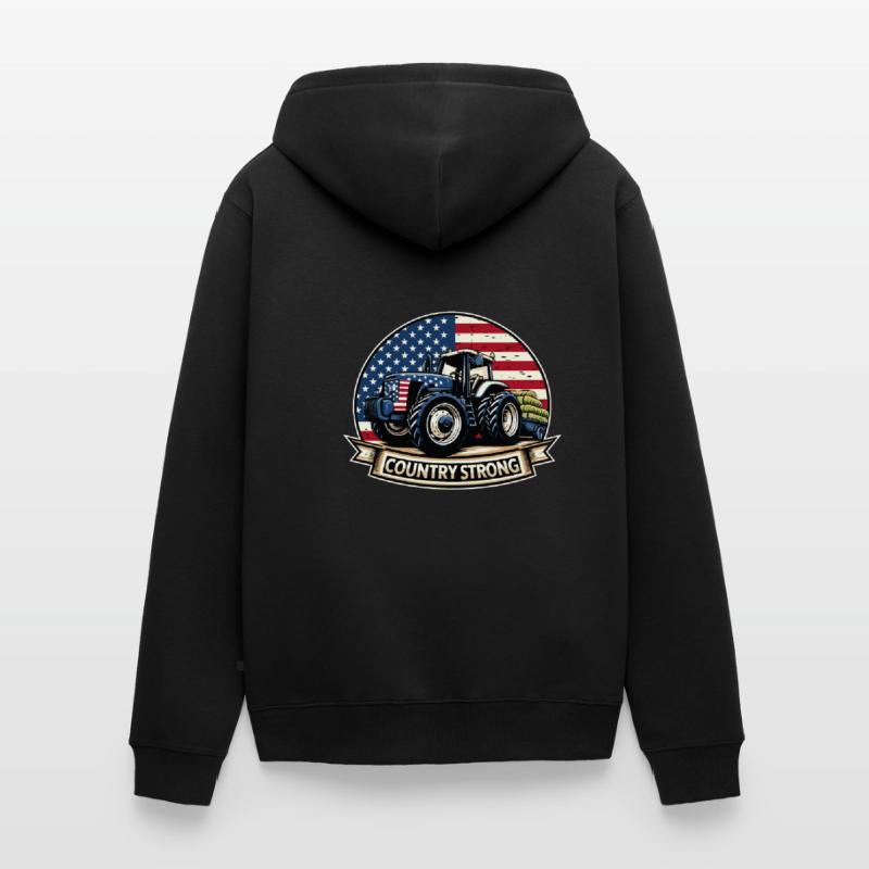 Tractor Pulling Tractor Pulling Tractor Power Farm Unisex Premium Bio Zip Hoodie