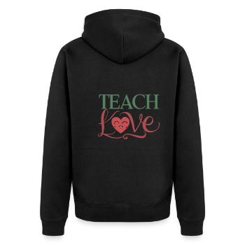 Sonderpädagogik-lehrer „sped Teacher Inclusion“ - Unisex Premium Organic Zip Hoodie - black - Back - Nico (187cm)