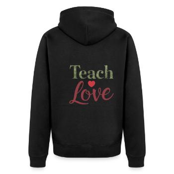 Sonderpädagogik-lehrer „sped Teacher Inclusion“ - Unisex Premium Organic Zip Hoodie - black - Back - Nico (187cm)