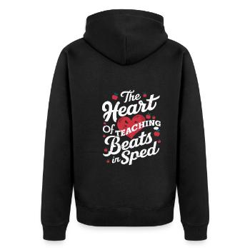 Sonderpädagogik-lehrer „sped Teacher Inclusion“ - Unisex Premium Organic Zip Hoodie - black - Back - Nico (187cm)