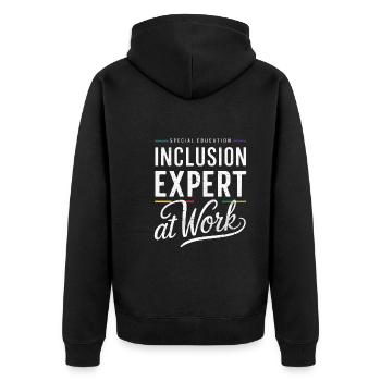 Sonderpädagogik-lehrer „sped Teacher Inclusion“ - Unisex Premium Organic Zip Hoodie - black - Back - Nico (187cm)