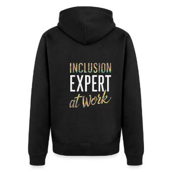 Sonderpädagogik-lehrer „sped Teacher Inclusion“ - Unisex Premium Organic Zip Hoodie - black - Back - Nico (187cm)
