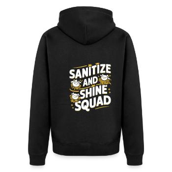 School administrators School staff Caretakers - Unisex Premium Organic Zip Hoodie - black - Back - Nico (187cm)