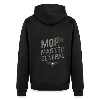 School administrators School staff Caretakers - Unisex Premium Organic Zip Hoodie - black - Back - Nico (187cm)