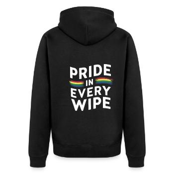 School administrators School staff Caretakers - Unisex Premium Organic Zip Hoodie - black - Back - Nico (187cm)