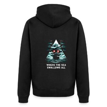 Mysterious disappearances in the Bermuda Triangle - Unisex Premium Organic Zip Hoodie - black - Back - Nico (187cm)