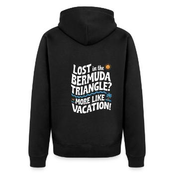Mysterious disappearances in the Bermuda Triangle - Unisex Premium Organic Zip Hoodie - black - Back - Nico (187cm)