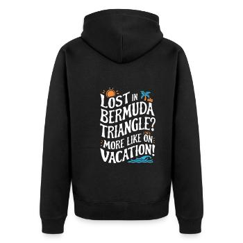 Mysterious disappearances in the Bermuda Triangle - Unisex Premium Organic Zip Hoodie - black - Back - Nico (187cm)