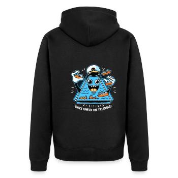 Mysterious disappearances in the Bermuda Triangle - Unisex Premium Organic Zip Hoodie - black - Back - Nico (187cm)
