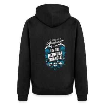 Mysterious disappearances in the Bermuda Triangle - Unisex Premium Organic Zip Hoodie - black - Back - Nico (187cm)