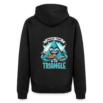 Mysterious disappearances in the Bermuda Triangle - Unisex Premium Organic Zip Hoodie - black - Back - Nico (187cm)