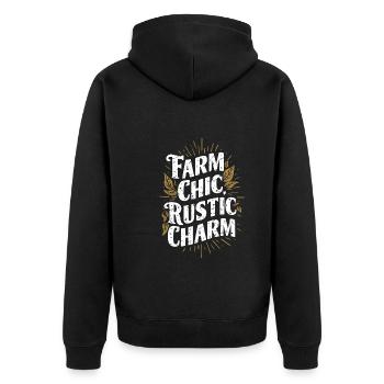 Marché fermier Agriculture Agriculture Alimentation - Veste à capuche bio Premium Unisexe - noir - Dos - Nico (187cm)