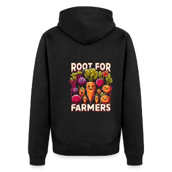 Marché fermier Agriculture Agriculture Alimentation - Veste à capuche bio Premium Unisexe - noir - Dos - Nico (187cm)