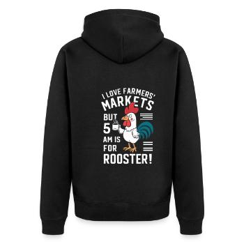 Marché fermier Agriculture Agriculture Alimentation - Veste à capuche bio Premium Unisexe - noir - Dos - Nico (187cm)