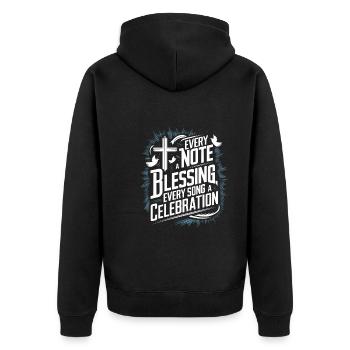 Prayer Songs Jesus Christ Religious Music - Unisex Premium Organic Zip Hoodie - black - Back - Nico (187cm)