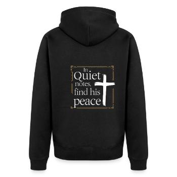Prayer Songs Jesus Christ Religious Music - Unisex Premium Organic Zip Hoodie - black - Back - Nico (187cm)