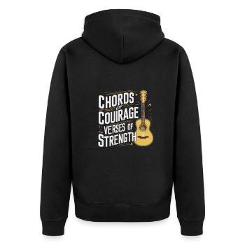 Prayer Songs Jesus Christ Religious Music - Unisex Premium Organic Zip Hoodie - black - Back - Nico (187cm)