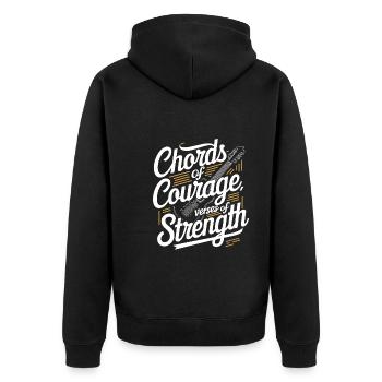 Prayer Songs Jesus Christ Religious Music - Unisex Premium Organic Zip Hoodie - black - Back - Nico (187cm)