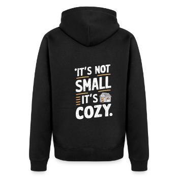 Rolling Tiny House Mode de vie minimaliste - Veste à capuche bio Premium Unisexe - noir - Dos - Nico (187cm)