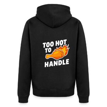 Hot Chicken Wings Spicy Wings Buffalo Wings - Unisex Premium Bio Zip Hoodie - Schwarz - Hinten - Nico (187cm)