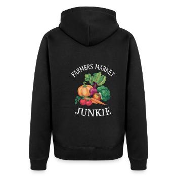 Marché fermier Agriculture Agriculture Alimentation - Veste à capuche bio Premium Unisexe - noir - Dos - Nico (187cm)