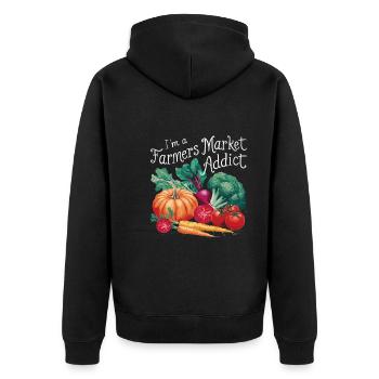 Marché fermier Agriculture Agriculture Alimentation - Veste à capuche bio Premium Unisexe - noir - Dos - Nico (187cm)