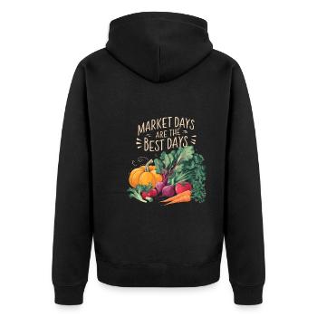 Marché fermier Agriculture Agriculture Alimentation - Veste à capuche bio Premium Unisexe - noir - Dos - Nico (187cm)