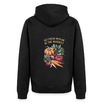 Marché fermier Agriculture Agriculture Alimentation - Veste à capuche bio Premium Unisexe - noir - Dos - Nico (187cm)