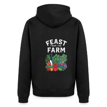 Marché fermier Agriculture Agriculture Alimentation - Veste à capuche bio Premium Unisexe - noir - Dos - Nico (187cm)