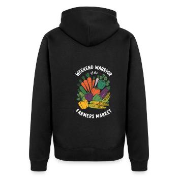 Marché fermier Agriculture Agriculture Alimentation - Veste à capuche bio Premium Unisexe - noir - Dos - Nico (187cm)