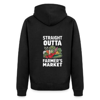 Marché fermier Agriculture Agriculture Alimentation - Veste à capuche bio Premium Unisexe - noir - Dos - Nico (187cm)
