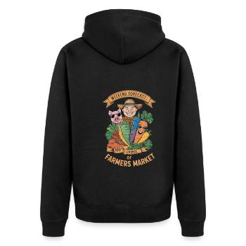 Marché fermier Agriculture Agriculture Alimentation - Veste à capuche bio Premium Unisexe - noir - Dos - Nico (187cm)