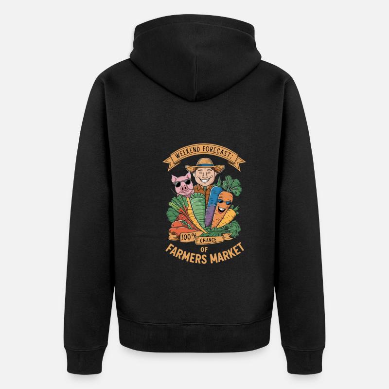 Marché fermier Agriculture Agriculture Alimentation - Veste à capuche bio Premium Unisexe - noir