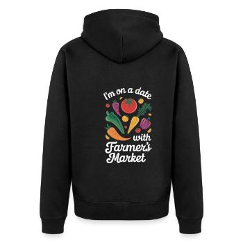 Marché fermier Agriculture Agriculture Alimentation - Veste à capuche bio Premium Unisexe - noir - Dos - Nico (187cm)
