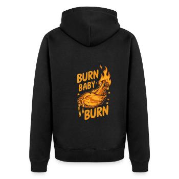 Hot Chicken Wings Spicy Wings Buffalo Wings - Unisex Premium Bio Zip Hoodie - Schwarz - Hinten - Nico (187cm)