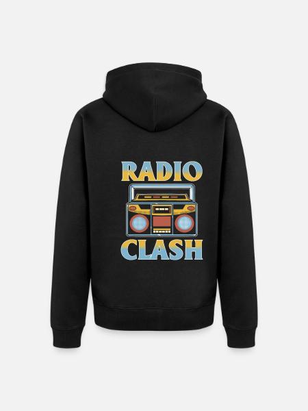 Radio Clash Funker - Unisex Premium Bio Zip Hoodie - Schwarz