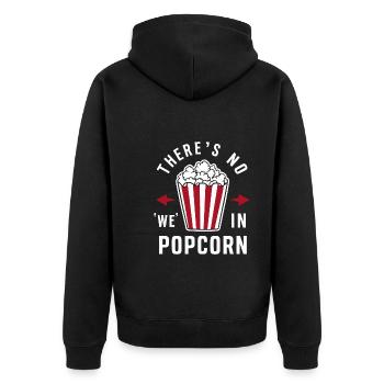 Funny popcorn saying, binge-watching popcorn - Unisex Premium Organic Zip Hoodie - black - Back - Nico (187cm)