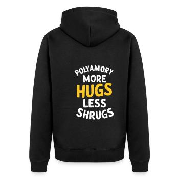 Communauté polyamoureuse Parentalité polyamoureuse - Veste à capuche bio Premium Unisexe - noir - Dos - Nico (187cm)