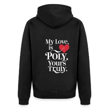 Communauté polyamoureuse Parentalité polyamoureuse - Veste à capuche bio Premium Unisexe - noir - Dos - Nico (187cm)
