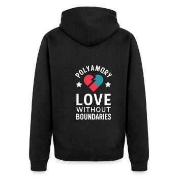 Communauté polyamoureuse Parentalité polyamoureuse - Veste à capuche bio Premium Unisexe - noir - Dos - Nico (187cm)