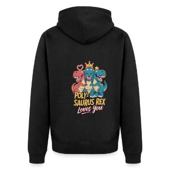 Communauté polyamoureuse Parentalité polyamoureuse - Veste à capuche bio Premium Unisexe - noir - Dos - Nico (187cm)