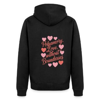 Communauté polyamoureuse Parentalité polyamoureuse - Veste à capuche bio Premium Unisexe - noir - Dos - Nico (187cm)