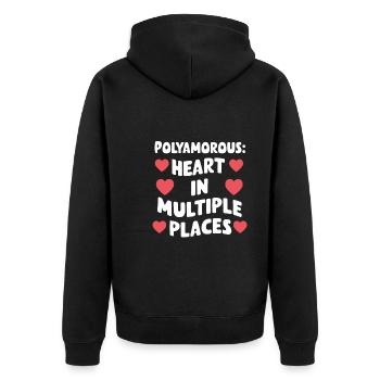 Communauté polyamoureuse Parentalité polyamoureuse - Veste à capuche bio Premium Unisexe - noir - Dos - Nico (187cm)