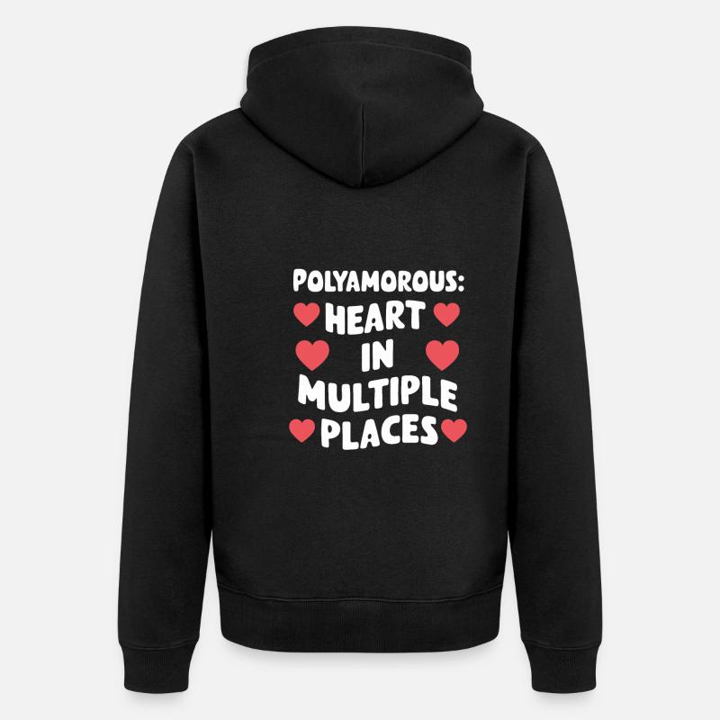 Communauté polyamoureuse Parentalité polyamoureuse - Veste à capuche bio Premium Unisexe - noir